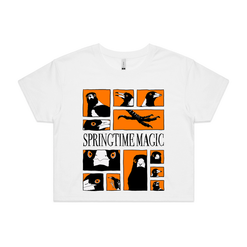 Springtime Magic Tee by Lonely Kids Club. All clothing from our T-shirts to our shorts and hoodies are ethically made, and printed packed and shipped from Sydney.