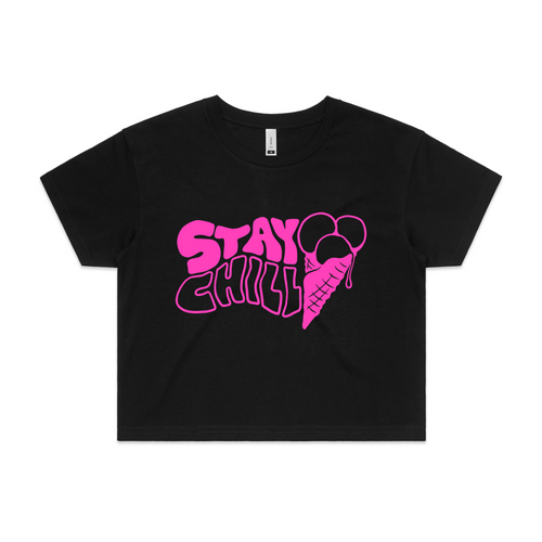 Stay Chill Tee by Lonely Kids Club. All clothing from our T-shirts to our shorts and hoodies are ethically made, and printed packed and shipped from Sydney.