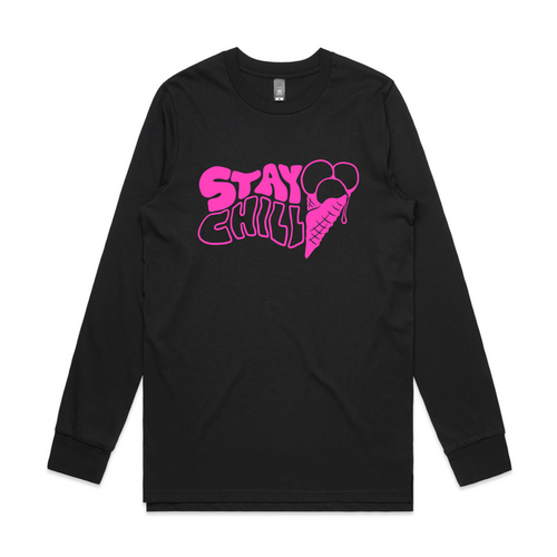 Stay Chill Tee by Lonely Kids Club. All clothing from our T-shirts to our shorts and hoodies are ethically made, and printed packed and shipped from Sydney.