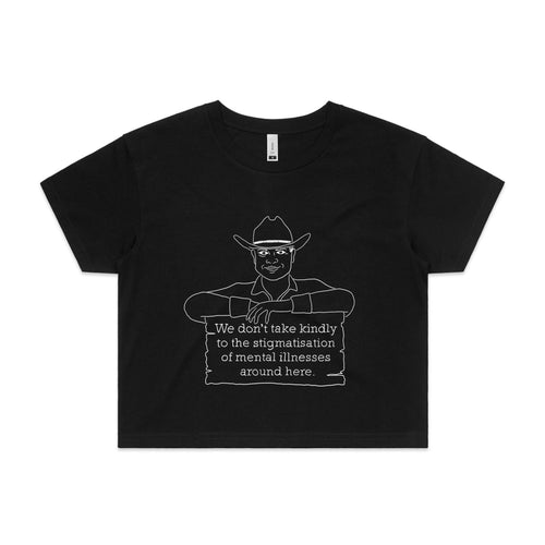 Stigmatisation Tee by Lonely Kids Club. All clothing from our T-shirts to our shorts and hoodies are ethically made, and printed packed and shipped from Sydney.