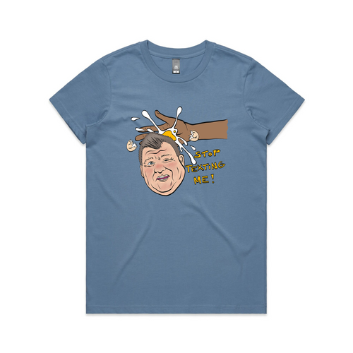 Stop Texting Me, Craig Tee by Lonely Kids Club. All clothing from our T-shirts to our shorts and hoodies are ethically made, and printed packed and shipped from Sydney.