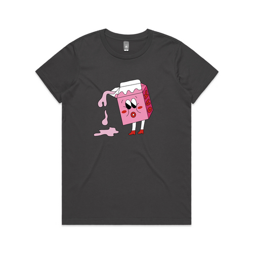 Strawberry Milk Tee by Lonely Kids Club. All clothing from our T-shirts to our shorts and hoodies are ethically made, and printed packed and shipped from Sydney.