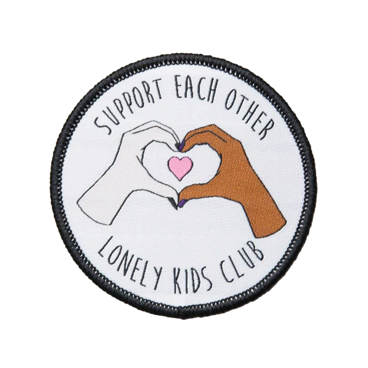 Support Each Other Patch design, artwork by Grace for Lonely Kids Club
