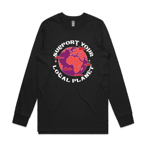 Support Your Local Planet Tee by Lonely Kids Club. All clothing from our T-shirts to our shorts and hoodies are ethically made, and printed packed and shipped from Sydney.