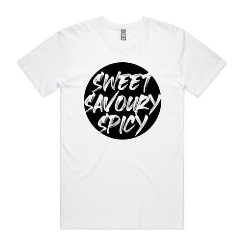 Sweet Savoury Spicy Tee by Lonely Kids Club. All clothing from our T-shirts to our shorts and hoodies are ethically made, and printed packed and shipped from Sydney.