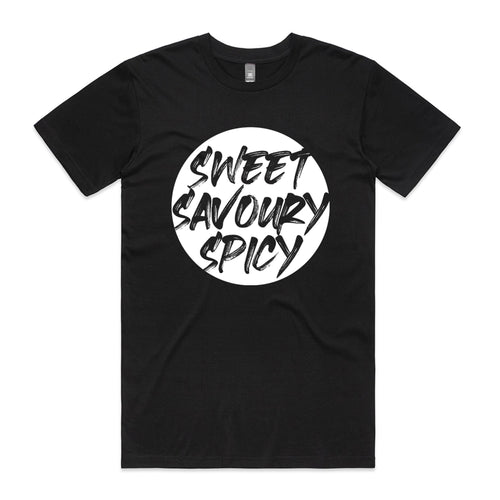 Sweet Savoury Spicy Tee by Lonely Kids Club. All clothing from our T-shirts to our shorts and hoodies are ethically made, and printed packed and shipped from Sydney.