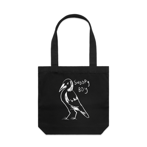 Swoopy Boy Tote by Lonely Kids Club. All clothing from our T-shirts to our shorts and hoodies are ethically made, and printed packed and shipped from Sydney.