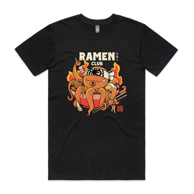 Tako Ramen Tee by Lonely Kids Club. All clothing from our T-shirts to our shorts and hoodies are ethically made, and printed packed and shipped from Sydney.
