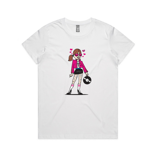Talia Leah Record Tee by Lonely Kids Club. All clothing from our T-shirts to our shorts and hoodies are ethically made, and printed packed and shipped from Sydney.