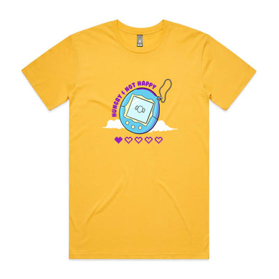 Hungry & Not Happy Tee by Lonely Kids Club. All clothing from our T-shirts to our shorts and hoodies are ethically made, and printed packed and shipped from Sydney.