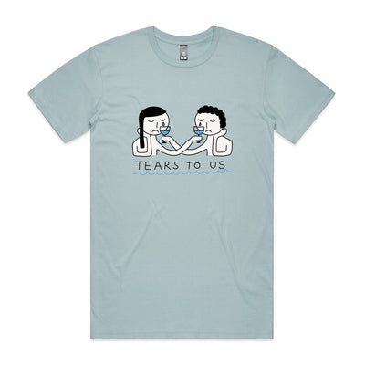 Tears To Us Tee by Lonely Kids Club. All clothing from our T-shirts to our shorts and hoodies are ethically made, and printed packed and shipped from Sydney.