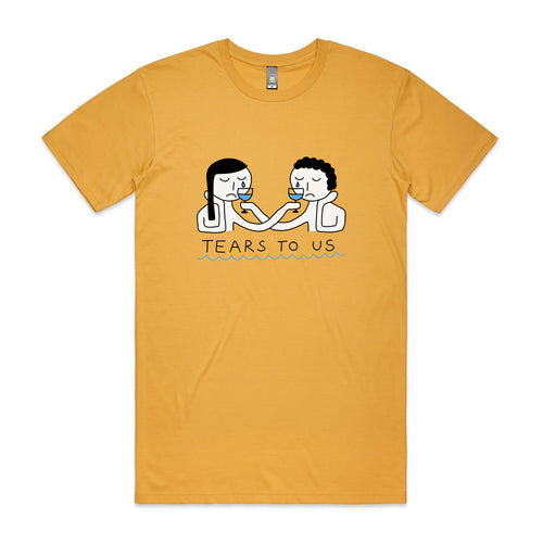 Tears To Us Tee by Lonely Kids Club. All clothing from our T-shirts to our shorts and hoodies are ethically made, and printed packed and shipped from Sydney.
