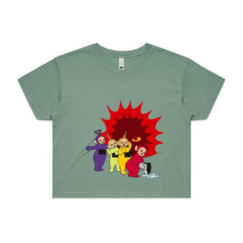 Teletubbies Tee by Lonely Kids Club. All clothing from our T-shirts to our shorts and hoodies are ethically made, and printed packed and shipped from Sydney.