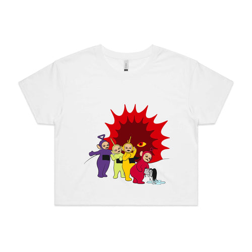 Teletubbies Tee by Lonely Kids Club. All clothing from our T-shirts to our shorts and hoodies are ethically made, and printed packed and shipped from Sydney.