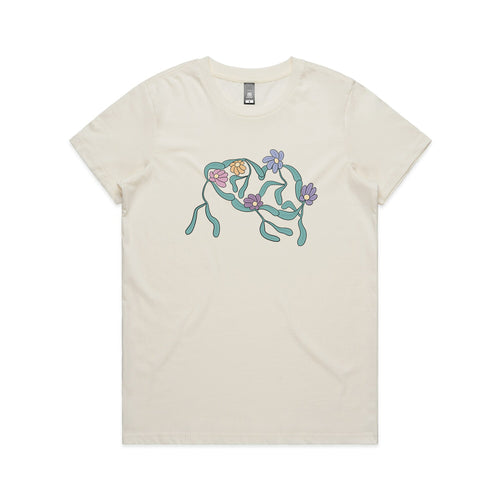 The Flower Dance Tee by Lonely Kids Club. All clothing from our T-shirts to our shorts and hoodies are ethically made, and printed packed and shipped from Sydney.