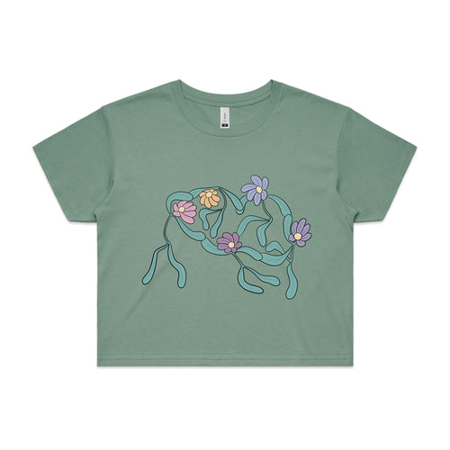 The Flower Dance Tee by Lonely Kids Club. All clothing from our T-shirts to our shorts and hoodies are ethically made, and printed packed and shipped from Sydney.