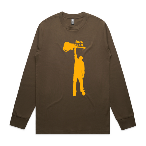 The Lyrical Fuck It All Tee by Lonely Kids Club. All clothing from our T-shirts to our shorts and hoodies are ethically made, and printed packed and shipped from Sydney.