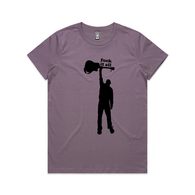 The Lyrical Fuck It All Tee by Lonely Kids Club. All clothing from our T-shirts to our shorts and hoodies are ethically made, and printed packed and shipped from Sydney.