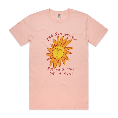 The Sun Will Rise Tee by Lonely Kids Club. All clothing from our T-shirts to our shorts and hoodies are ethically made, and printed packed and shipped from Sydney.
