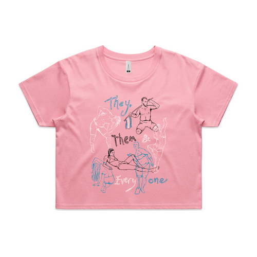 They, Them & Everyone Tee by Lonely Kids Club. All clothing from our T-shirts to our shorts and hoodies are ethically made, and printed packed and shipped from Sydney.