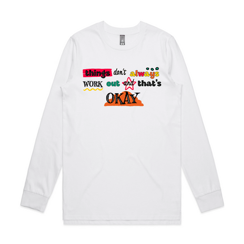 Things Don't Always Work Out Tee by Lonely Kids Club. All clothing from our T-shirts to our shorts and hoodies are ethically made, and printed packed and shipped from Sydney.