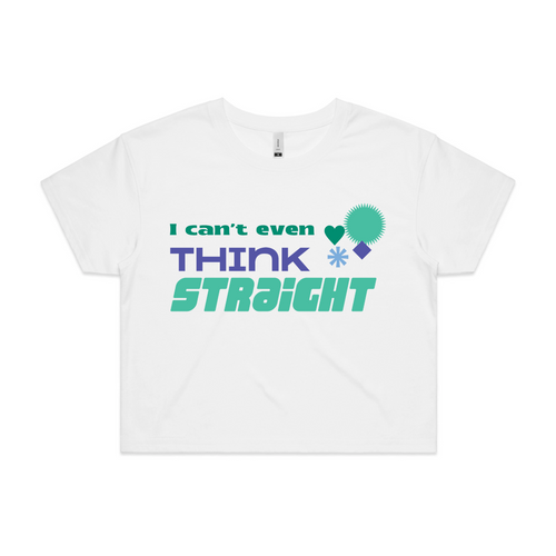 Think Straight (Gay) Tee by Lonely Kids Club. All clothing from our T-shirts to our shorts and hoodies are ethically made, and printed packed and shipped from Sydney.