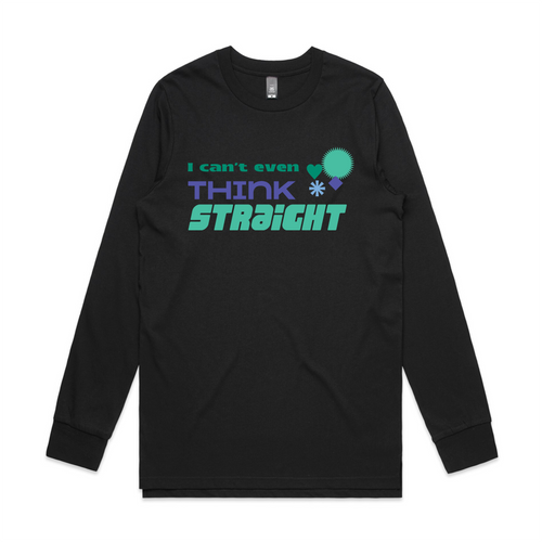 Think Straight (Gay) Tee by Lonely Kids Club. All clothing from our T-shirts to our shorts and hoodies are ethically made, and printed packed and shipped from Sydney.