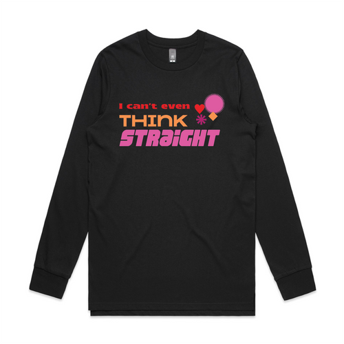 Think Straight (Lesbian) Tee by Lonely Kids Club. All clothing from our T-shirts to our shorts and hoodies are ethically made, and printed packed and shipped from Sydney.