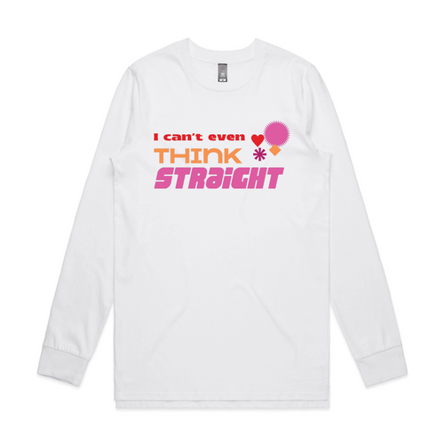 Think Straight (Lesbian) Tee by Lonely Kids Club. All clothing from our T-shirts to our shorts and hoodies are ethically made, and printed packed and shipped from Sydney.