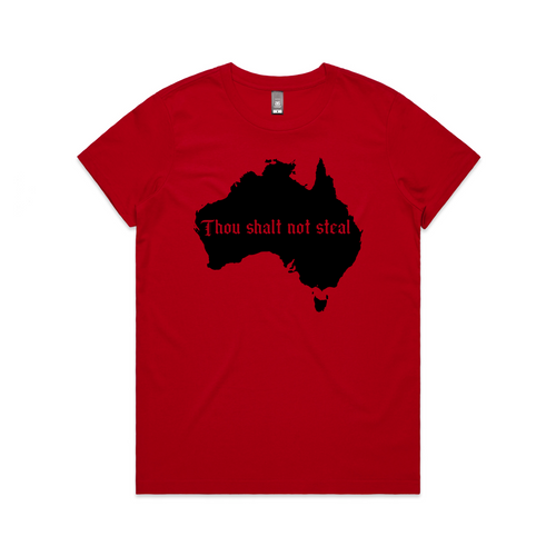 Thou Shalt Not Steal Charity Tee by Lonely Kids Club. All clothing from our T-shirts to our shorts and hoodies are ethically made, and printed packed and shipped from Sydney.