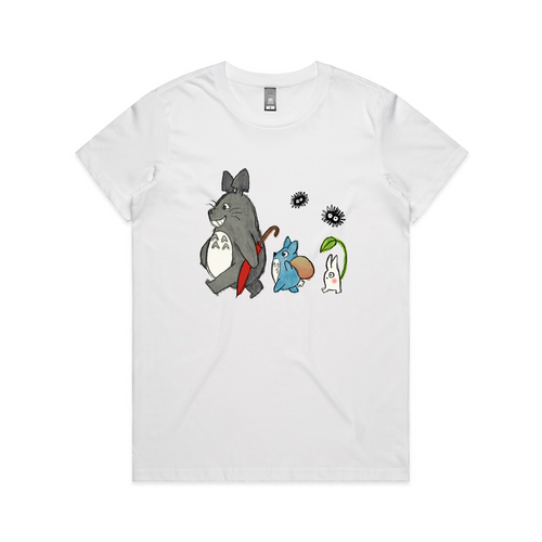 Totoro & Friends Tee by Lonely Kids Club. All clothing from our T-shirts to our shorts and hoodies are ethically made, and printed packed and shipped from Sydney.