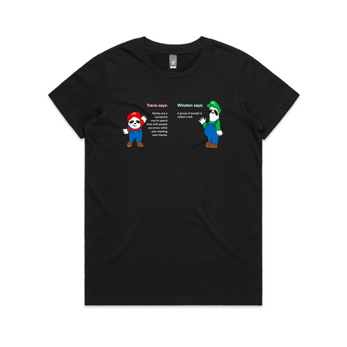 Winston Says Travis Says Tee by Lonely Kids Club. All clothing from our T-shirts to our shorts and hoodies are ethically made, and printed packed and shipped from Sydney.