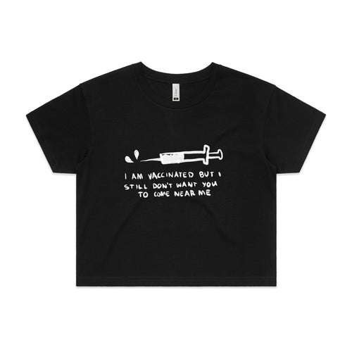 Vaccinated Tee by Lonely Kids Club. All clothing from our T-shirts to our shorts and hoodies are ethically made, and printed packed and shipped from Sydney.