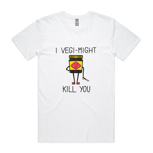 Vegi-Might Tee by Lonely Kids Club. All clothing from our T-shirts to our shorts and hoodies are ethically made, and printed packed and shipped from Sydney.