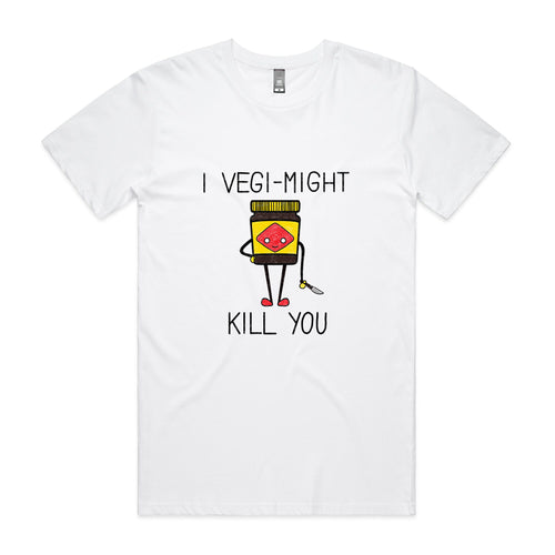 Vegi-Might Tee by Lonely Kids Club. All clothing from our T-shirts to our shorts and hoodies are ethically made, and printed packed and shipped from Sydney.