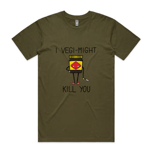 Vegi-Might Tee by Lonely Kids Club. All clothing from our T-shirts to our shorts and hoodies are ethically made, and printed packed and shipped from Sydney.