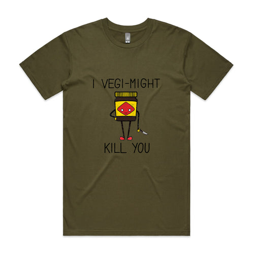Vegi-Might Tee by Lonely Kids Club. All clothing from our T-shirts to our shorts and hoodies are ethically made, and printed packed and shipped from Sydney.
