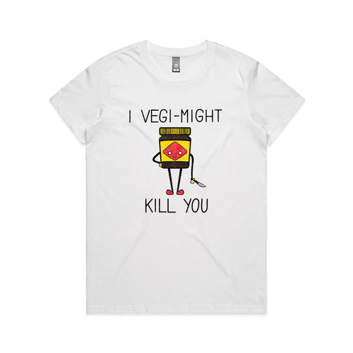 Vegi-Might Tee by Lonely Kids Club. All clothing from our T-shirts to our shorts and hoodies are ethically made, and printed packed and shipped from Sydney.