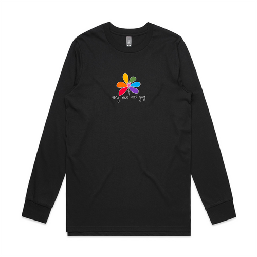 Very Nice And Gay Tee by Lonely Kids Club. All clothing from our T-shirts to our shorts and hoodies are ethically made, and printed packed and shipped from Sydney.
