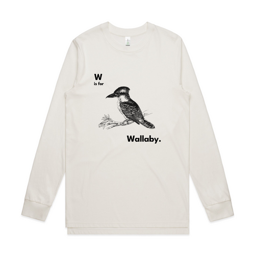 W Is For Wallaby Tee by Lonely Kids Club. All clothing from our T-shirts to our shorts and hoodies are ethically made, and printed packed and shipped from Sydney.