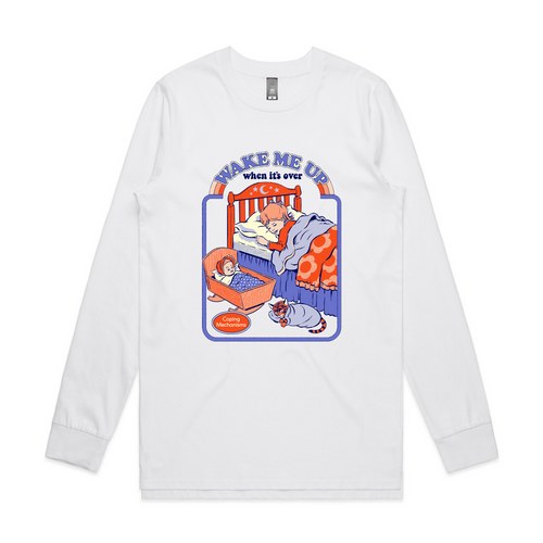 Wake Me Up Tee by Lonely Kids Club. All clothing from our T-shirts to our shorts and hoodies are ethically made, and printed packed and shipped from Sydney.