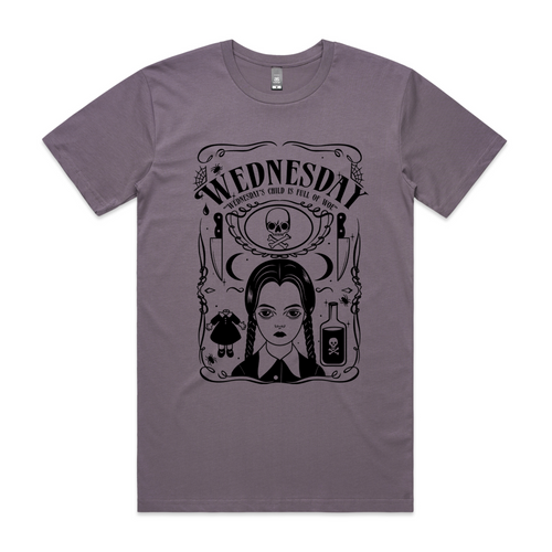 Wednesday Tee by Lonely Kids Club. All clothing from our T-shirts to our shorts and hoodies are ethically made, and printed packed and shipped from Sydney.
