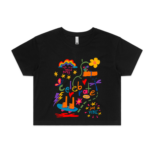 Weird Party Tee by Lonely Kids Club. All clothing from our T-shirts to our shorts and hoodies are ethically made, and printed packed and shipped from Sydney.