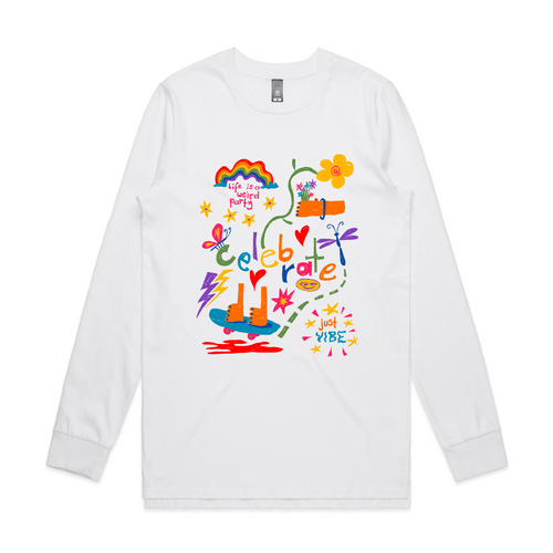 Weird Party Tee by Lonely Kids Club. All clothing from our T-shirts to our shorts and hoodies are ethically made, and printed packed and shipped from Sydney.