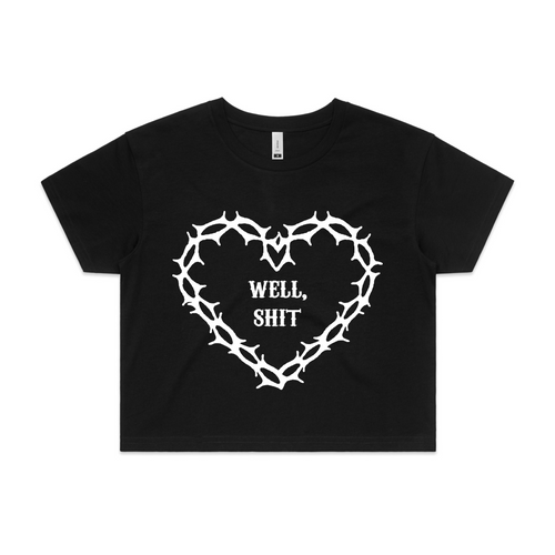Well, Shit Tee by Lonely Kids Club. All clothing from our T-shirts to our shorts and hoodies are ethically made, and printed packed and shipped from Sydney.