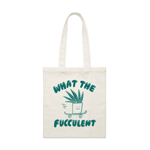What The Fucculent Tote by Lonely Kids Club. All clothing from our T-shirts to our shorts and hoodies are ethically made, and printed packed and shipped from Sydney.
