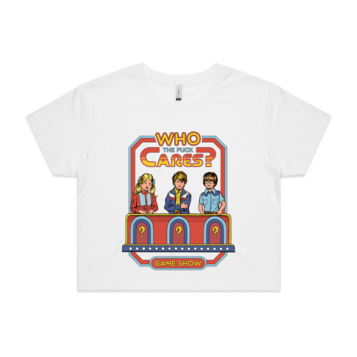 Who Cares Tee by Lonely Kids Club. All clothing from our T-shirts to our shorts and hoodies are ethically made, and printed packed and shipped from Sydney.