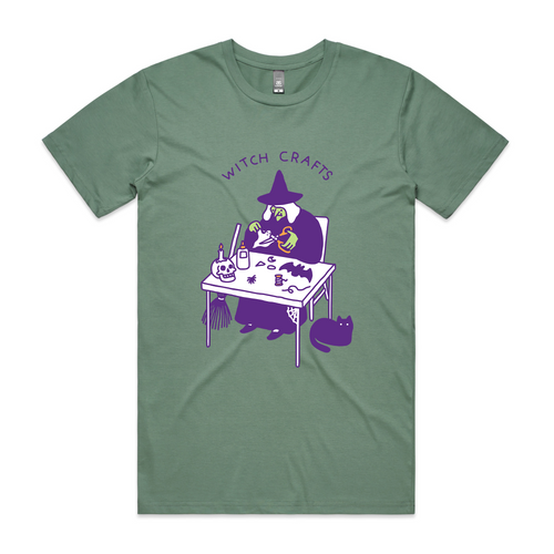 Witch Crafts Tee by Lonely Kids Club. All clothing from our T-shirts to our shorts and hoodies are ethically made, and printed packed and shipped from Sydney.