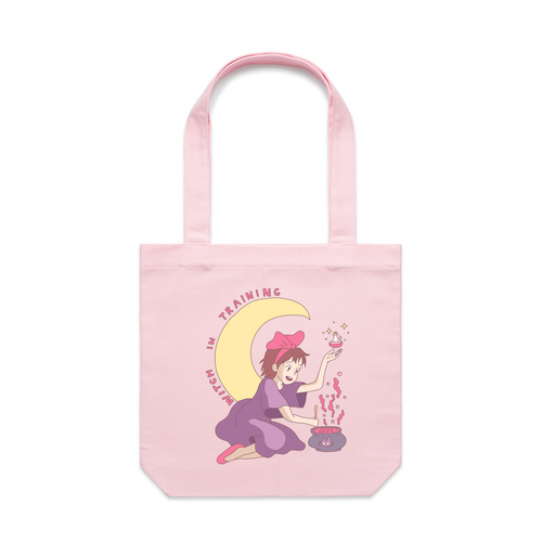 Witch In Training Tote by Lonely Kids Club. All clothing from our T-shirts to our shorts and hoodies are ethically made, and printed packed and shipped from Sydney.