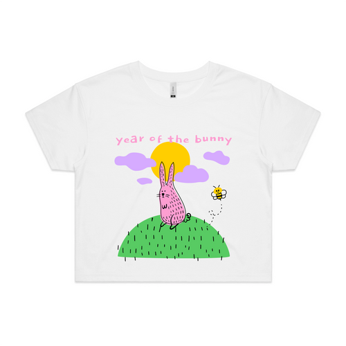 Year Of The Bunny Tee by Lonely Kids Club. All clothing from our T-shirts to our shorts and hoodies are ethically made, and printed packed and shipped from Sydney.